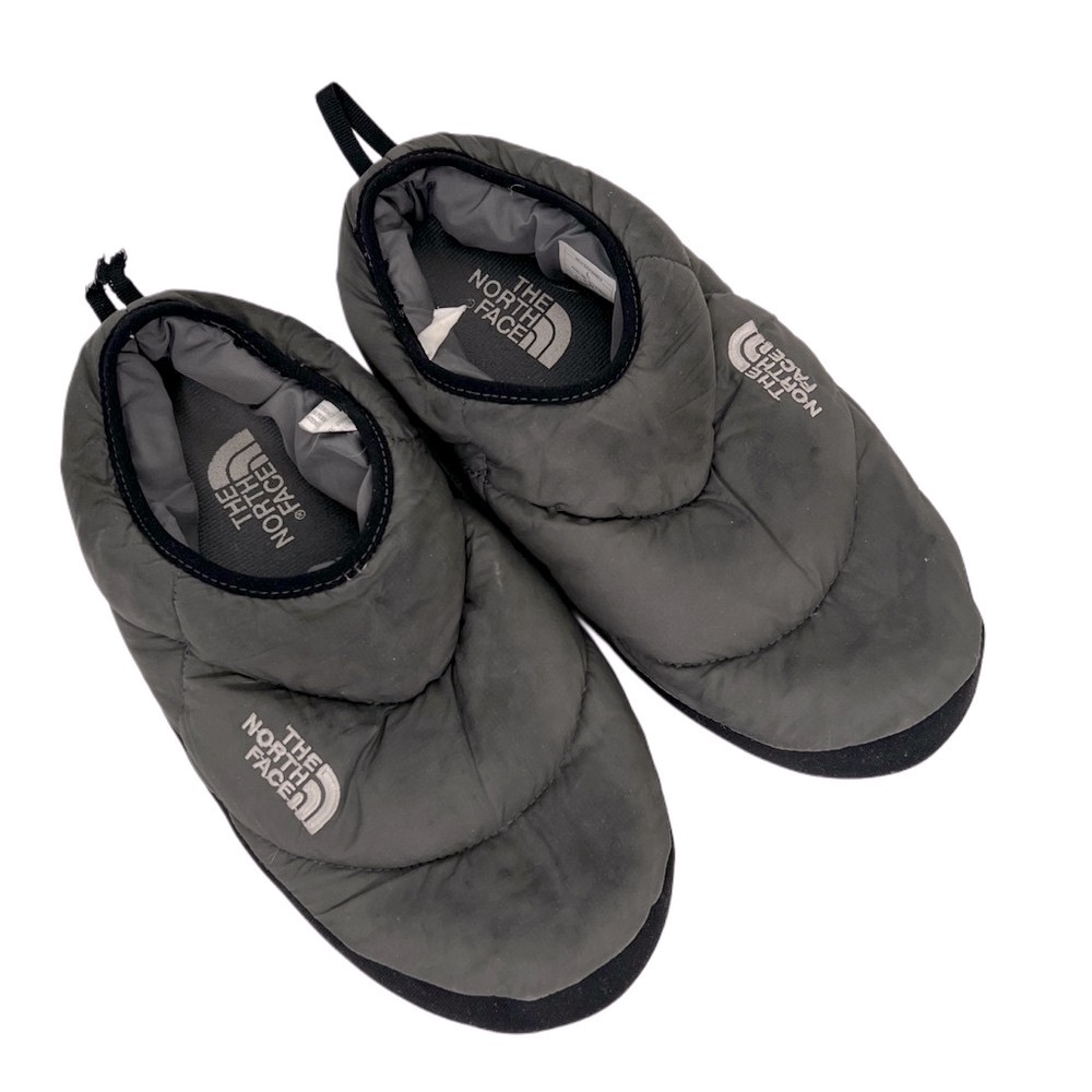 The North Face Black Gray Puffer Slippers Men's L - Picture 3 of 9